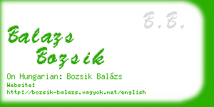 balazs bozsik business card